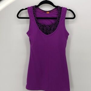 Lucy Purple Black Tank XS